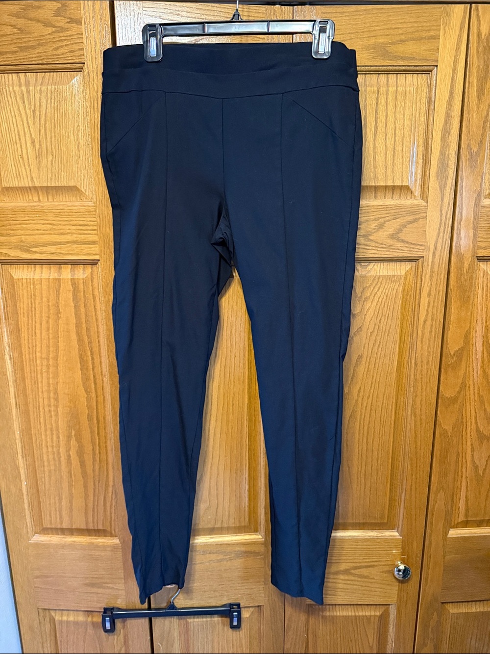 Vera Wang Black Ponte Skinny Pants- Large
